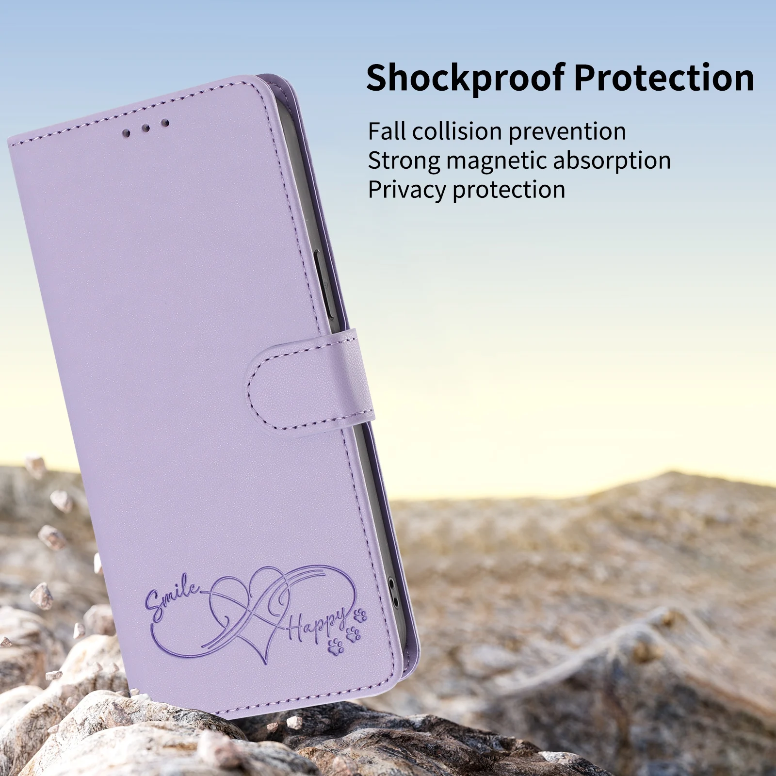 Cute Leather Wallet Flip Back Cover Phone Case