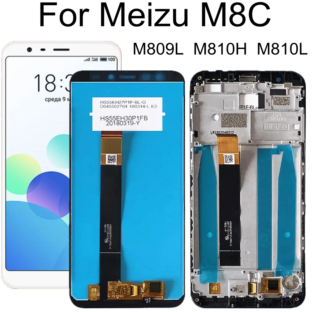 

5,45 для Meizu M8C M810H M810L M809L ЖК-экран дисплей Сенсорная панель дигитайзер для Meizu M8 C ЖК-дисплей