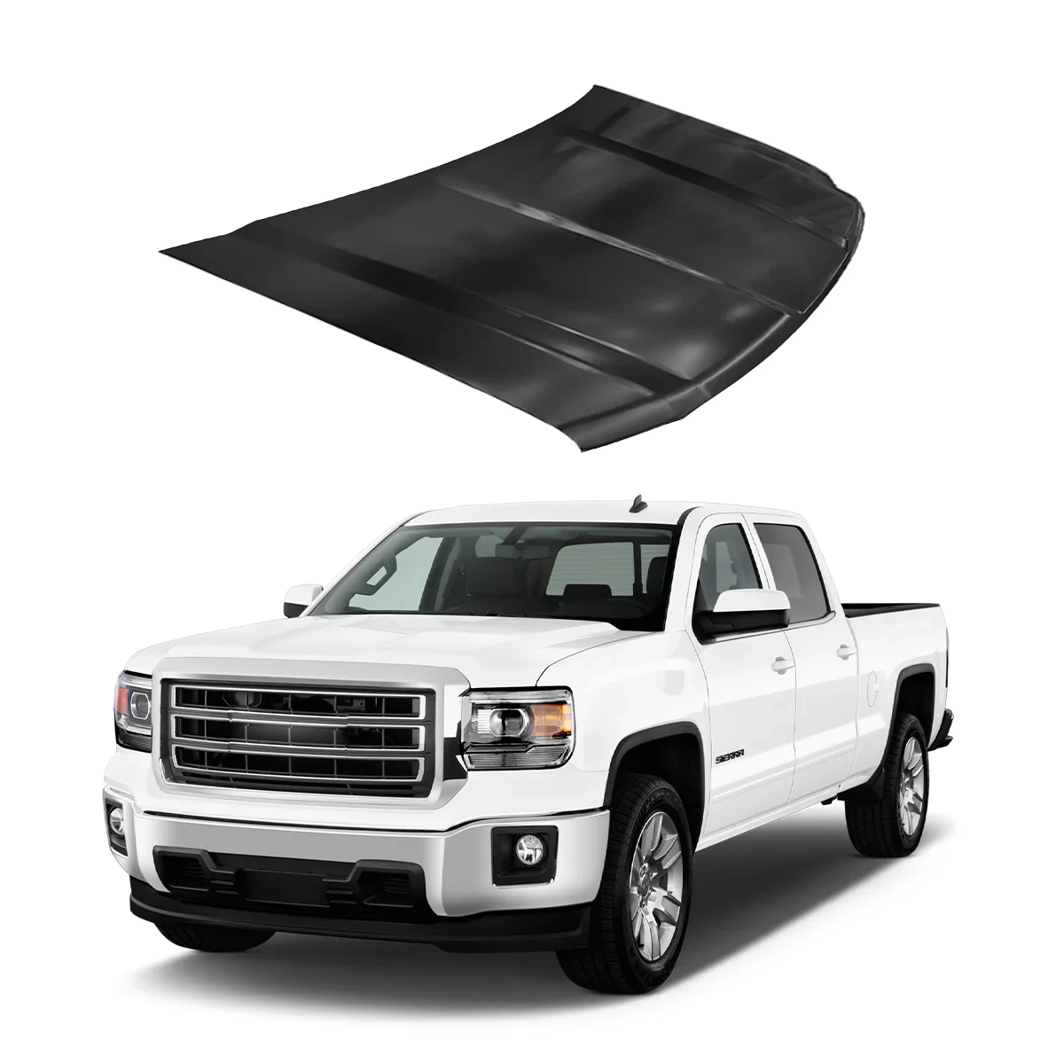 

Engine Hood(Aluminum) Fit 2014-2018 GMC Sierra 1500 OE:84348415 2015 2016 2017 JUNCHENG Car Body Part