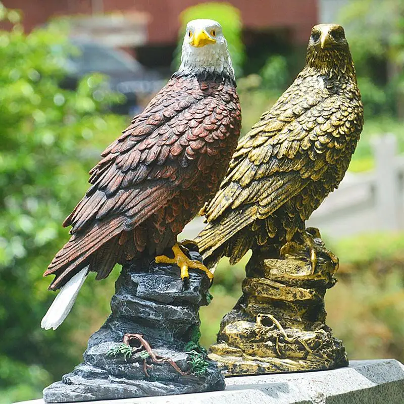 

Garden Ornaments Decorative Outdoor Animal Eagle Figurines Outdoor Weatherproof Hand Painted Garden Statue Animal Figurine