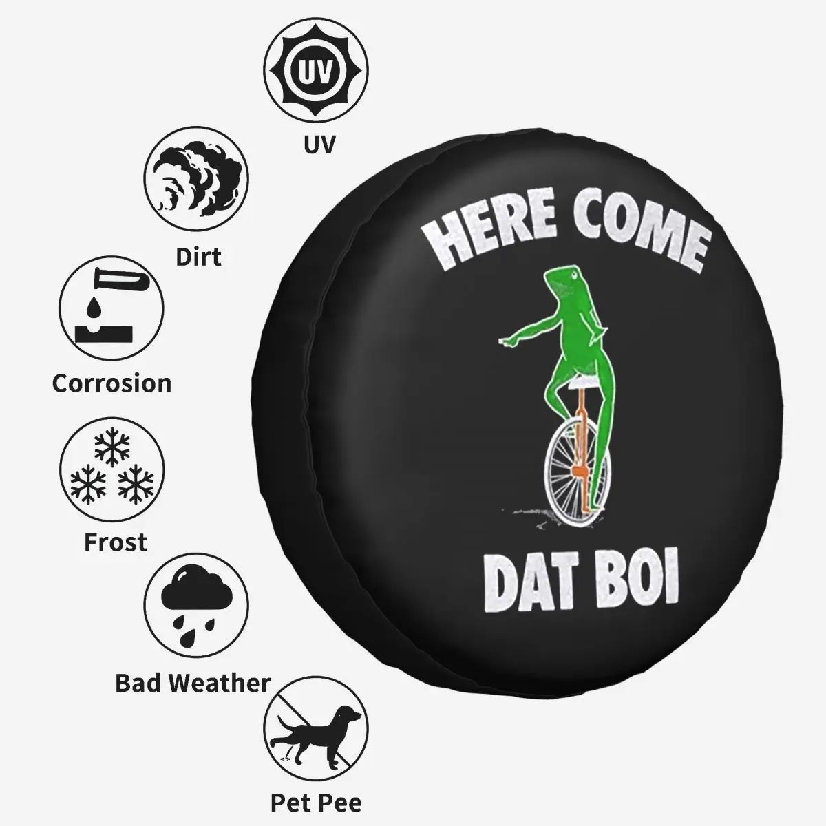 Frog Unicycle Spare Tire Cover Universal Waterproof Protection Wheel Cover  Fit for Jeep Trailer RV SUV Camper Vehicle AliExpress