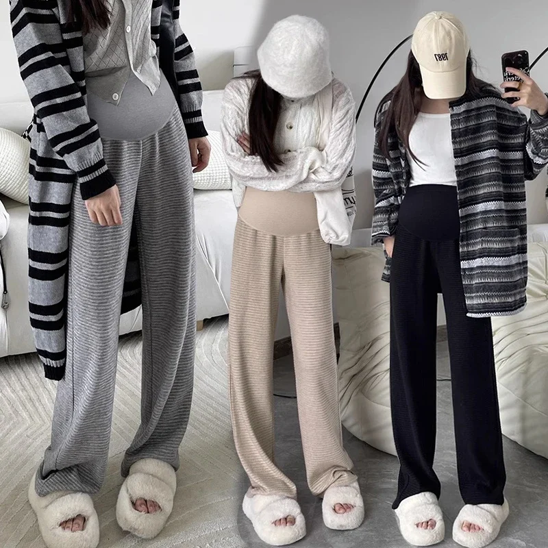 Maternity Pants Trousers For Pregnant Women Wear Easy Casual Pregnancy Clothes Overalls Ninth