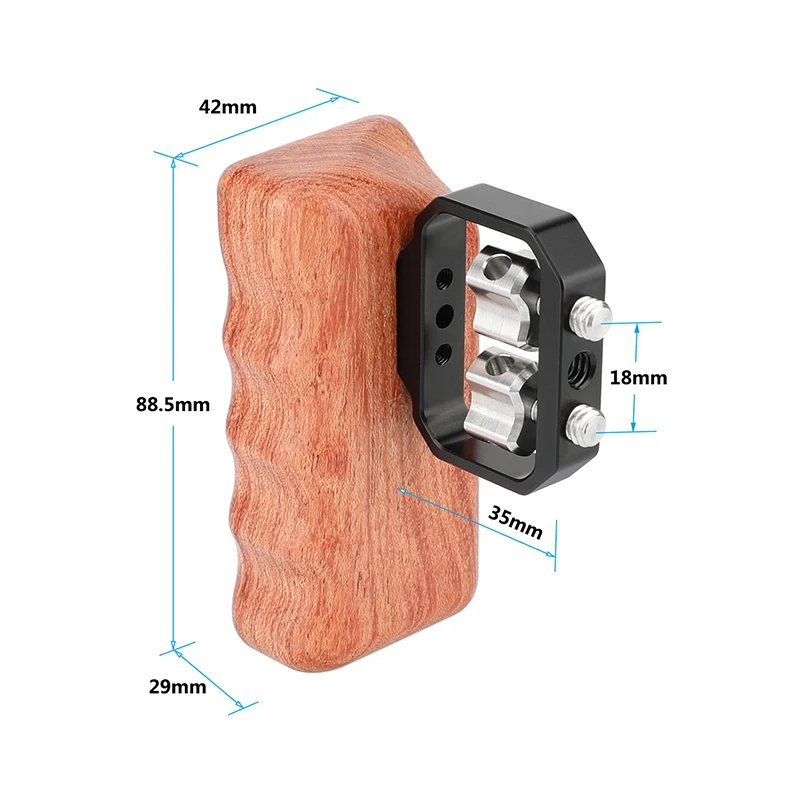 

Деревянная ручка HDRIG с деревянной рукояткой с 1/4 "-20 аналоговыми винтами (левая/правая рука) для камеры или монитора