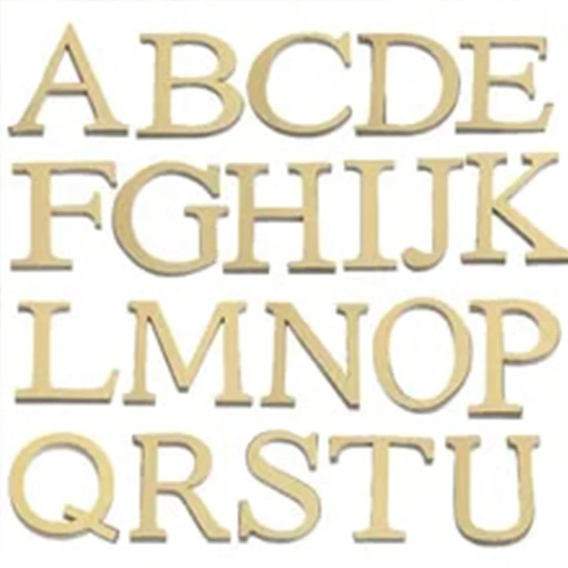 26 English Letters Wall Sticker 3D Mirror Acrylic Gold Wall Sticker Decals Self-Adhesive Home Party Decor Art Mural 10CM wall sticker decals