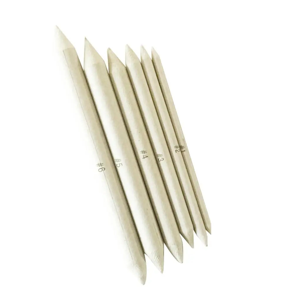 6 Pieces Double Head Sketch Paper Eraser Pen Blending Stump Pastel for for Art Painting Supplies