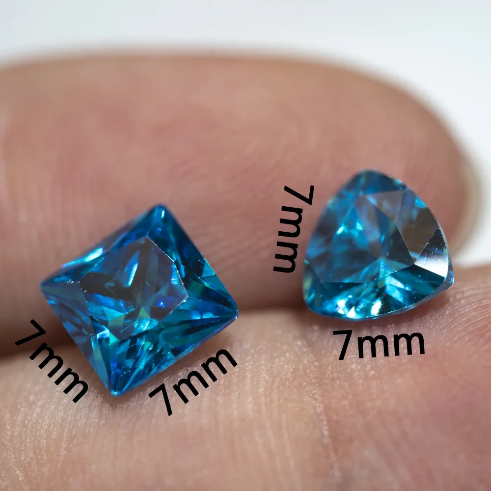 Loose Gemstone Natural Blue Bulk Aquamarine Gems Fine Sapphire Cutting Corundum Stone for Jewelry Handmade Diy Make Ring Pendant