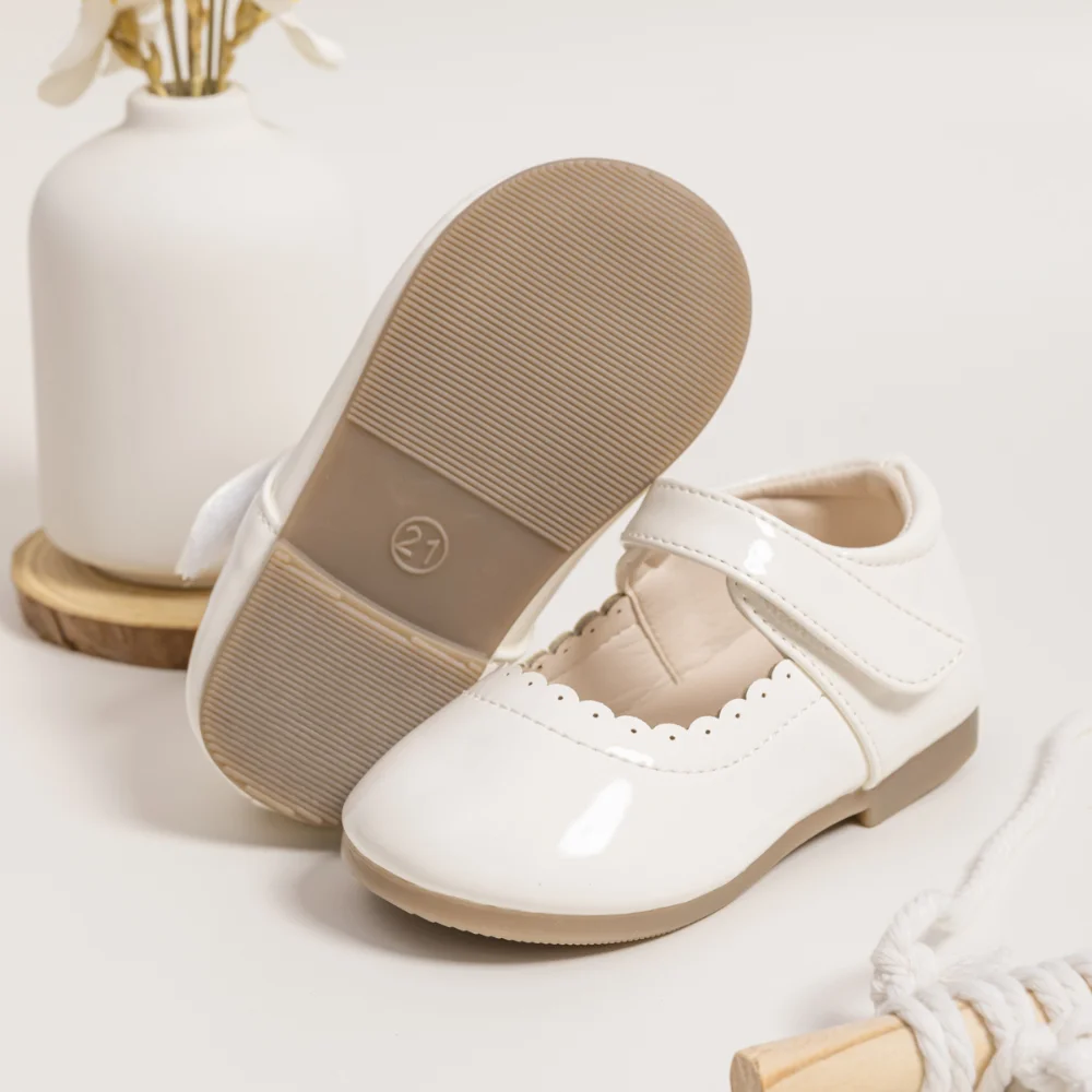 Girls Soft Bottom Multi-color Leather Spring Autumn New Baby Girl Bright Color Leather England Style Breathable Princess Shoes 3