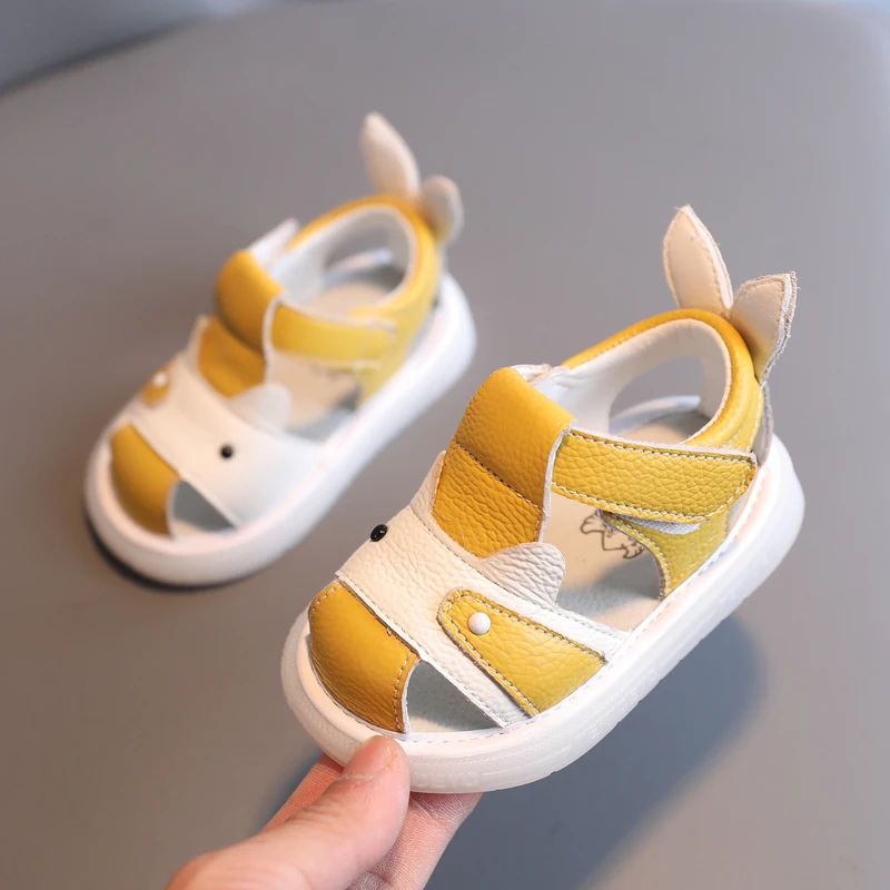 Baby Girls Boys Genuine Leather Sandals Children Casual Sandals Summer Kids Beach Shoes Soft Sole Anti Slip Infant Toddler Shoes