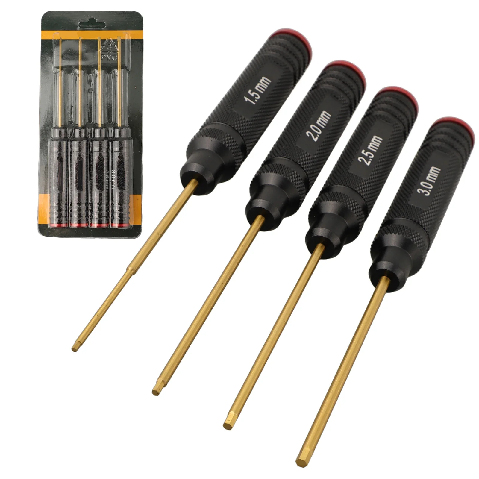 Set de tournevis hexagonaux 2,0mm et 2,5mm pour modèles RC, manches ergonomiques