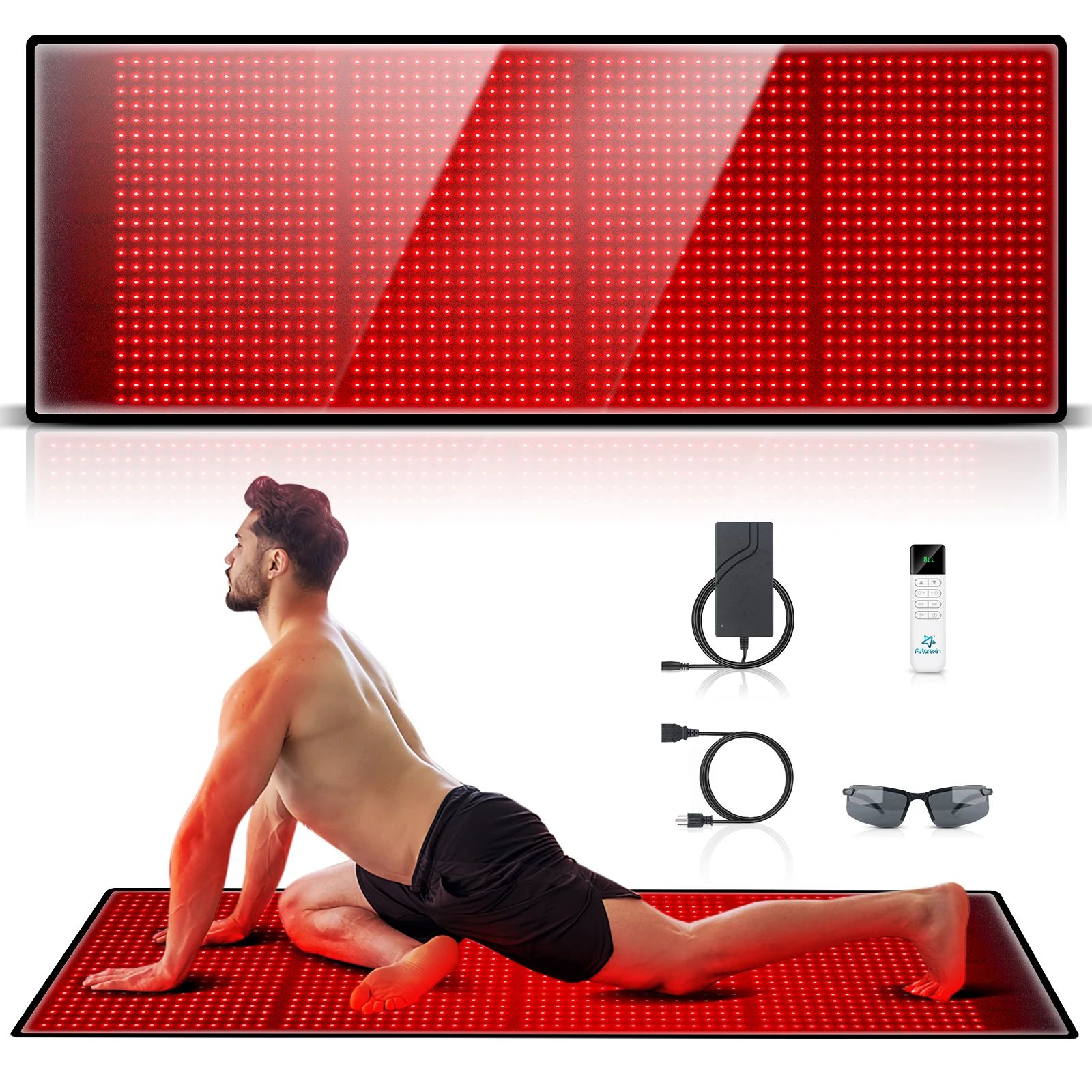 Red Light Mat 1440 LEDs Infrared Light Pad Blanket 850nm Near Infrared Device Large Pad For Body Pain Relief Power 95-160W