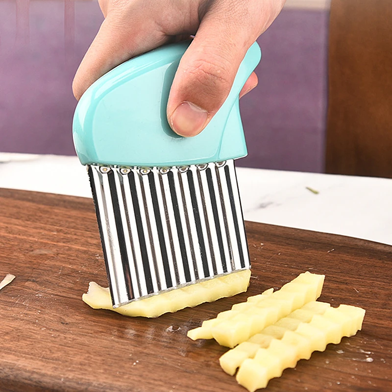 5PCS/set Stainless Steel Wavy Edged French Fries Cutter Durable Potato Chip Slicer Potato Shred Vegetable Chopper Kitchen Tools