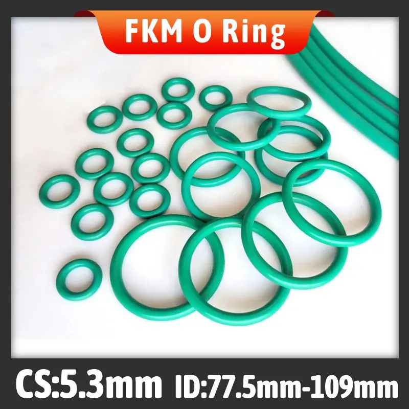 

Fluorine rubber FKM O-ring CS 5.3mm / ID 77.5/80/82.5/85/87.5/90/92.5/95/97.5/100/103/106/109mm