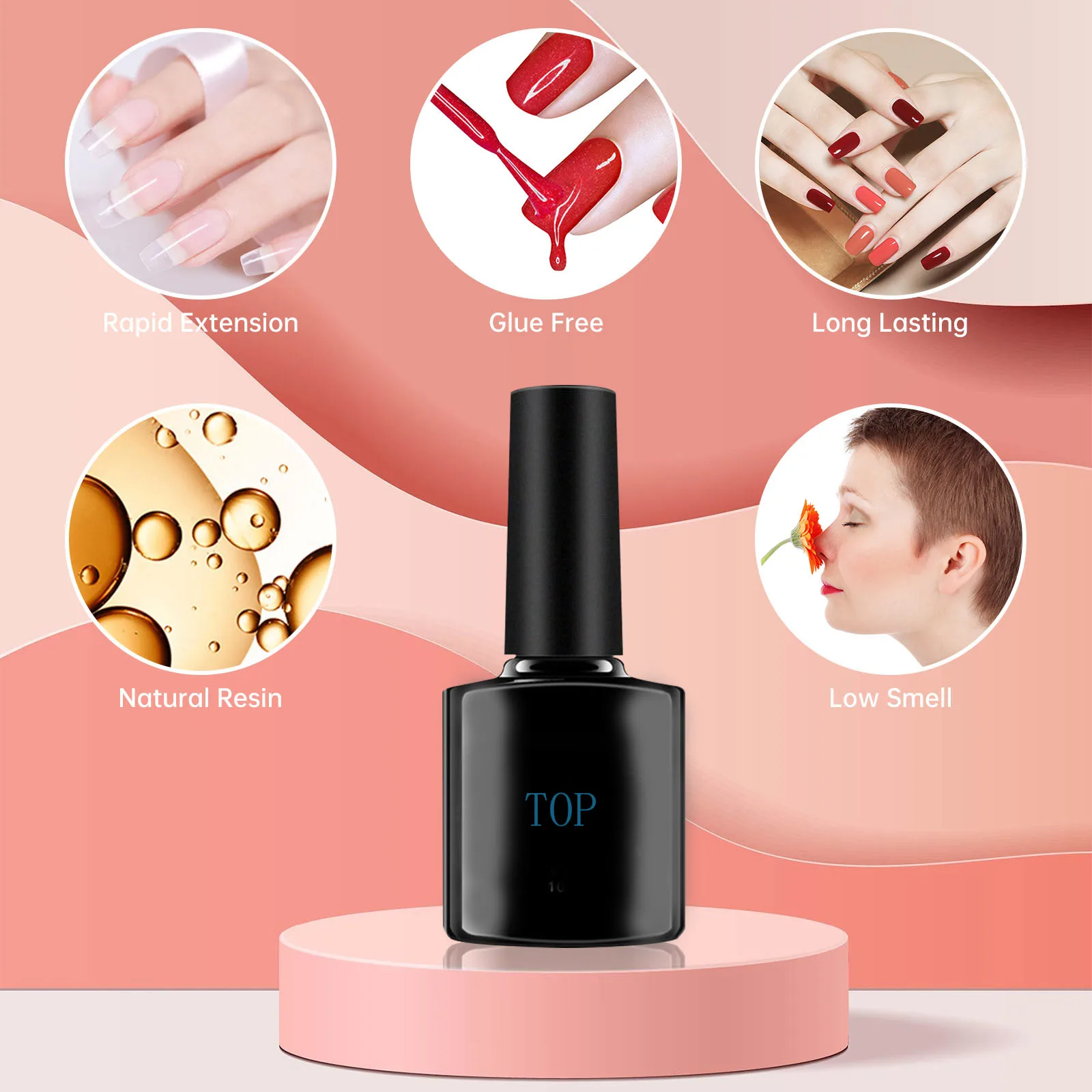 QI DUO 8ml No Wipe Top Base Coat Nail Gel Polish Design Enhancer Varnish Semi Permanent Soak Off UV LED Nail Art Tool