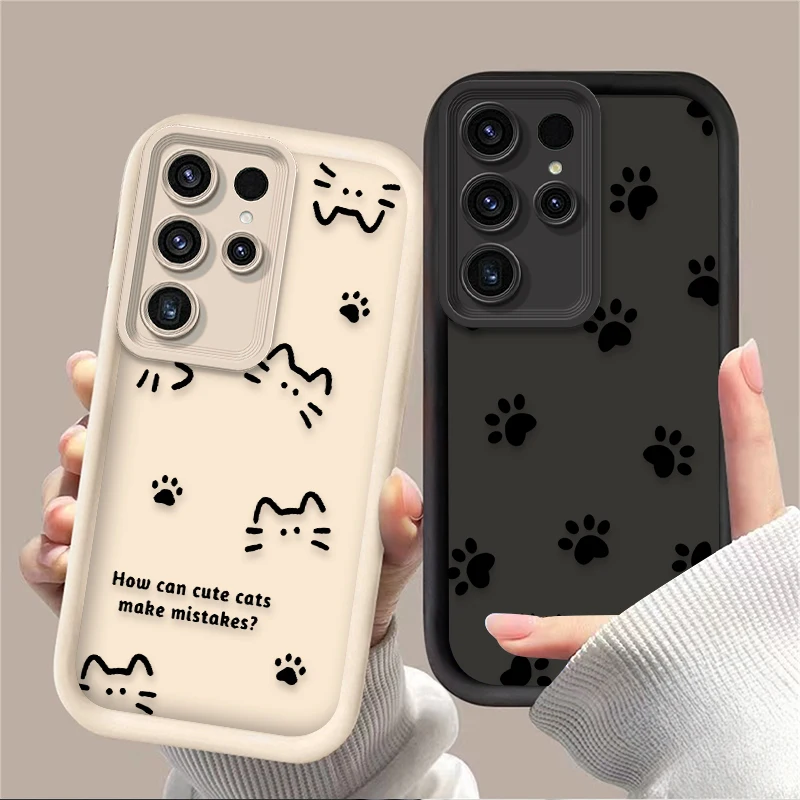 Adorable Black Line Pet-Themed Phone Case