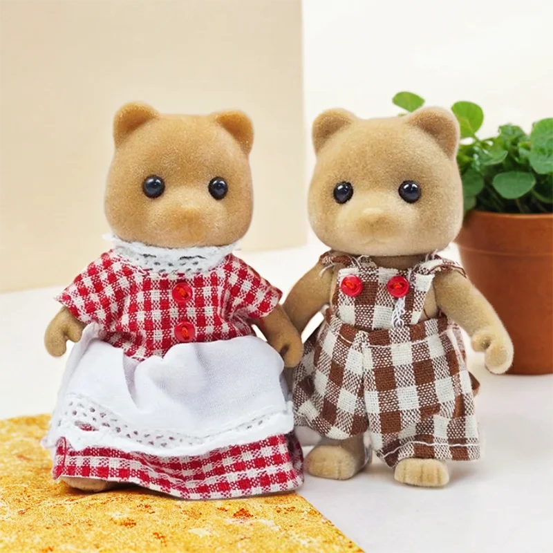 Miniature Dollhouse Furniture Forest Family Accessories For Dolls Bunny Kit Dolls Animals Children's Kitchen Toy 1:12 For Girls dollhouse furniture set doll house toys pretend kitchen toys kitchen toys animal toy set