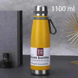 Deluxe Stainless Steel Vacuum Insulated Thermos (1100ml yellow)