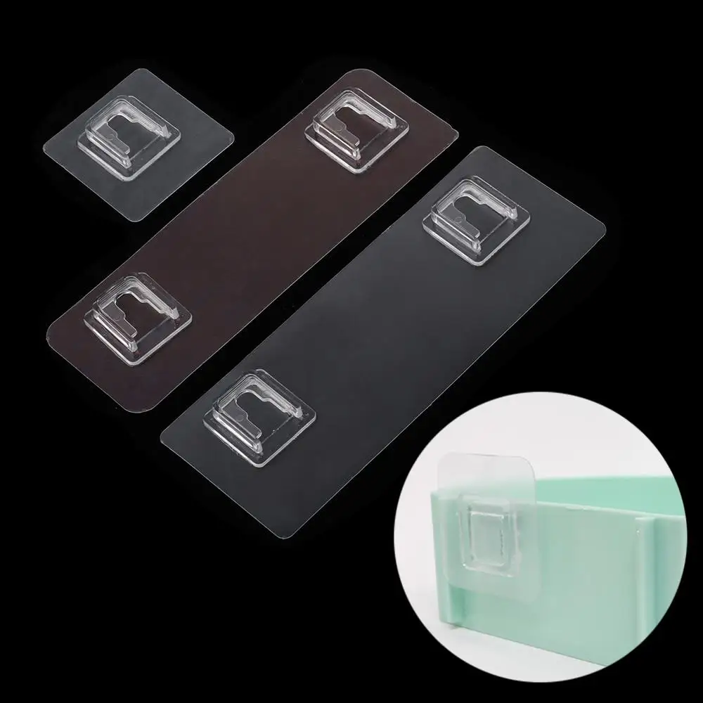 Strong Adhesive Home & Living Transparent Storage Hanger Traceless Hooks Fix Bathroom Shelf Wall Rack Seamless Adhesive Hook