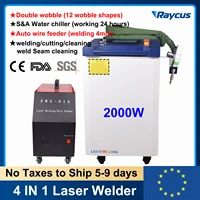 2000W Raycus Fiber Laser Welding Machine 4 in 1 Laser Welding Cutting Cleaning Machine Handheld Double Wobble Fiber Laser Welder 1