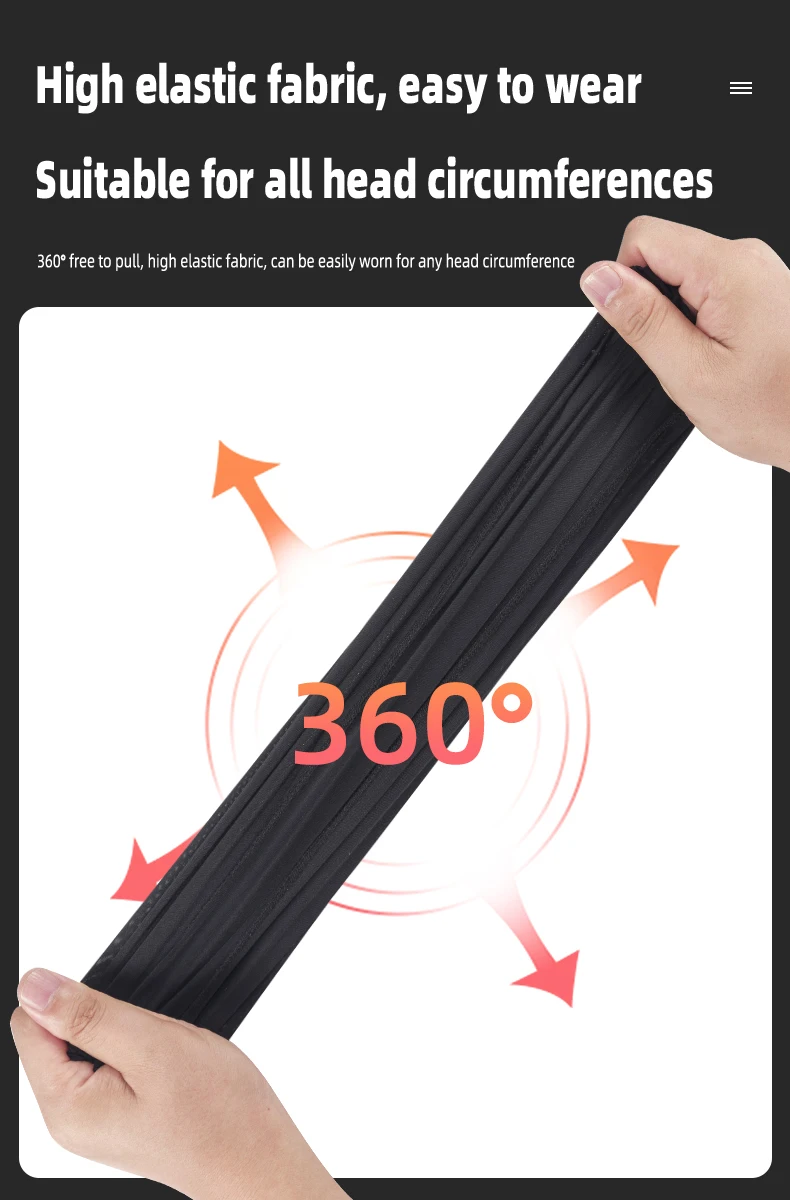 elastic motorcycle face mask fit