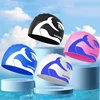 Universal Men Women Swimming Caps Soft Silicone Waterproof Cute Cartoon Swim Hat Large Size Adult Swimming Cap Pool Accessories 2