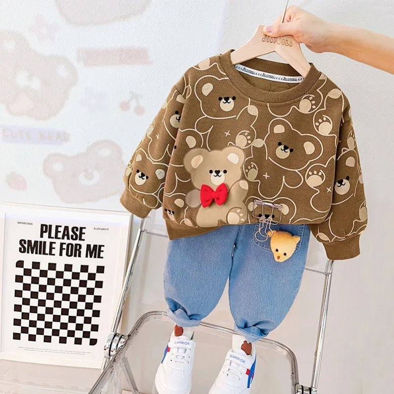 Children's Bear Suit Two-piece Sportswear Sets
