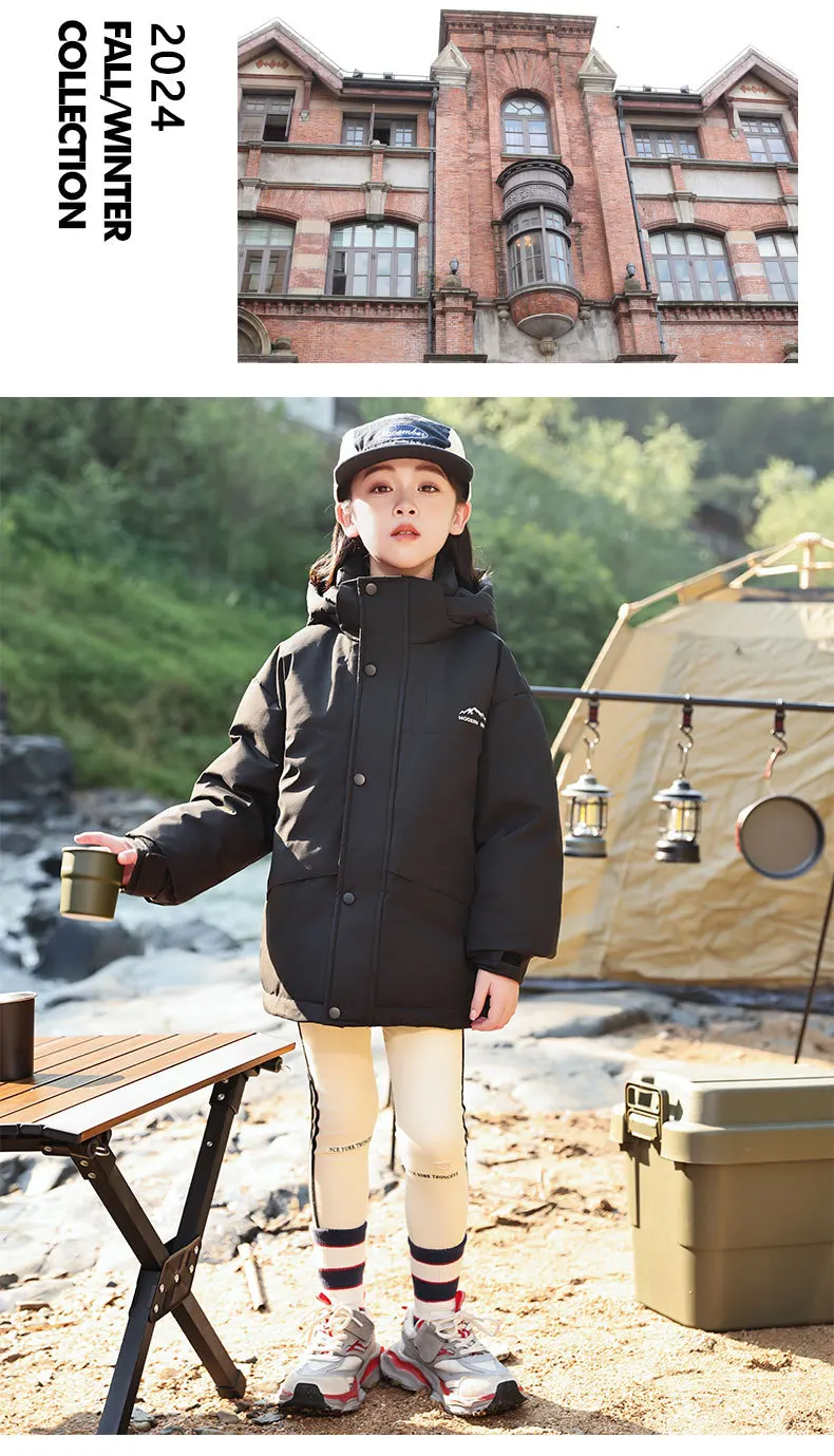 OLEKID 2025, russische Winter-Kinder-Daunenjacke, wasserdicht, mit Kapuze, Teenager-Oberbekleidung, Mantel, 5–14 Jahre, Kinderjacke, Mantel, Outfit – Detail 14