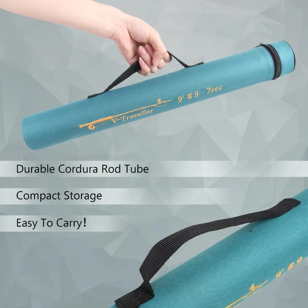 Maximumcatch Traveler Fliegenfischerrute 9FT 7 Sek. IM10 30T + 40T Kohlefaser Schnelle Aktion mit 50 cm Schlauch für Reisen 4/5/6/7/8/9WT – Detail 8