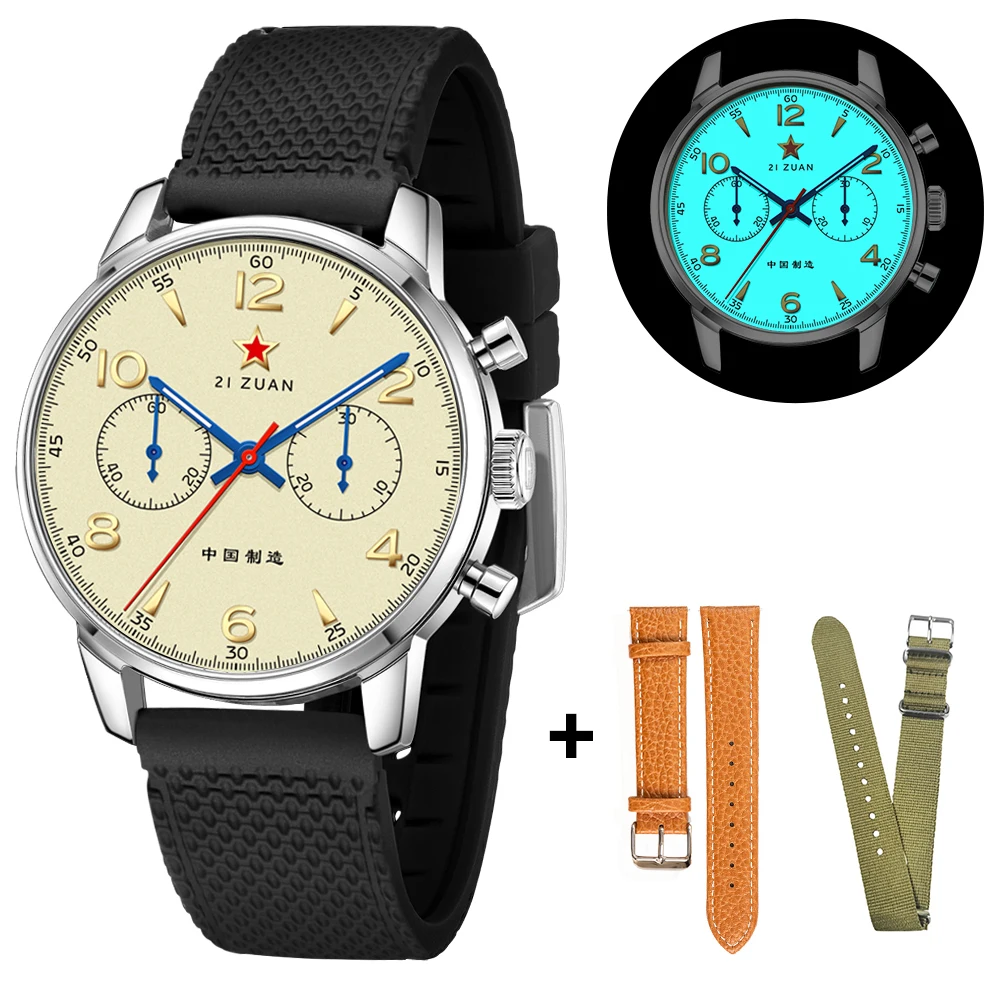 TOPHILL Vintage Classic Aviator 21 Zuan seagull ST1901 Movement