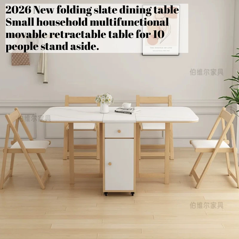 Tavolo da Pranzo Pieghevole per Cucina e Patio, Sedie da Esterno in Legno, Mobili di Lusso per Cucina