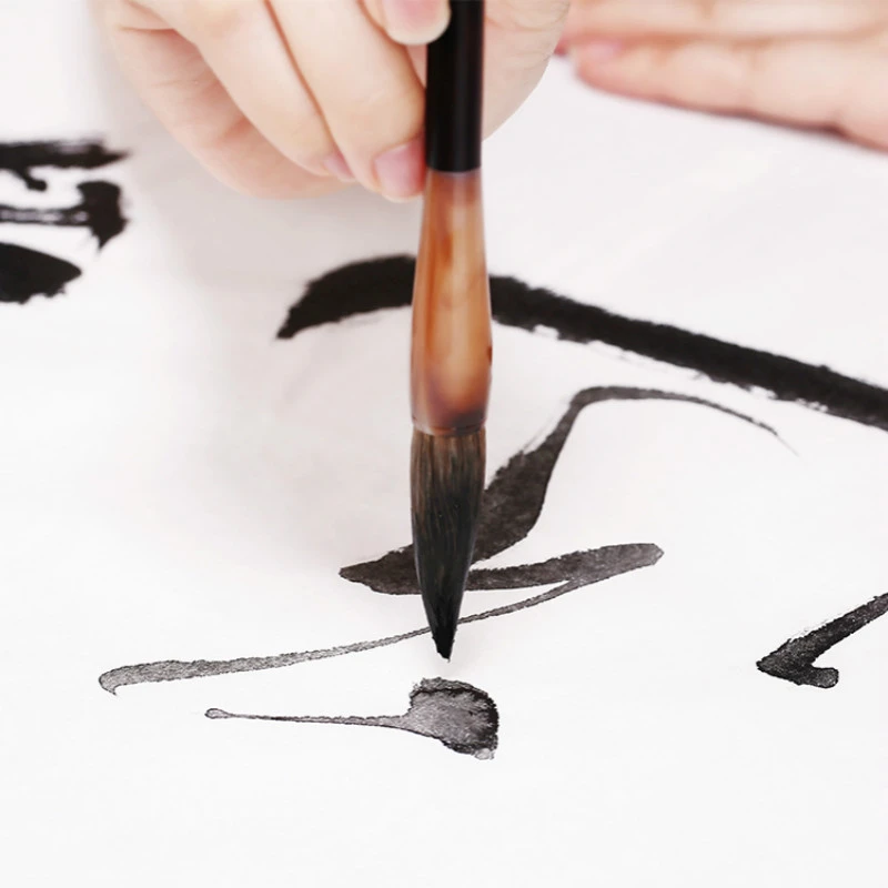 6pcs Calligraphy Brush High Grade Chinese Brush Pen Set Weasel Hair Chinese Landscape Painting Special Set Huzhou Ink