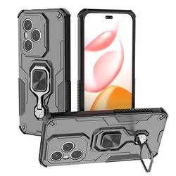 Enhanced Armor Magnetic Ring Holder Case with Camera Protection for Honor 400 Lite (WK - Black)