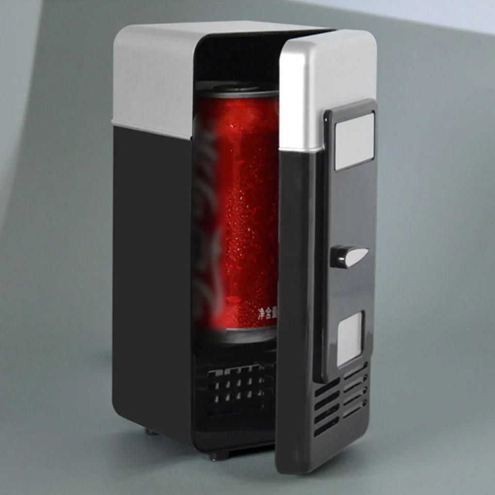 Car Mini Cooler Fridge Vehicle Water Heating Cooling Dual Modes Mini Refrigerator Traveling Picnicking USB Drink Cans Ice Box