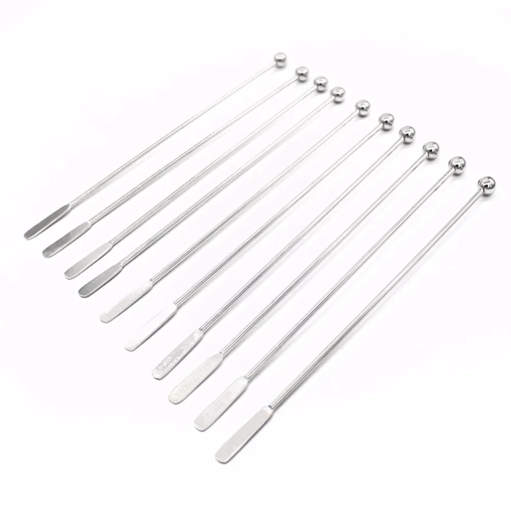 7.5 Inch Stainless Steel Coffee Beverage Stirrers Coffee Stir Stick Cocktail Swizzle Stick Stirrer 10 Pack