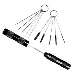Airbrush Cleaner and Detailing Brush Set (Black)