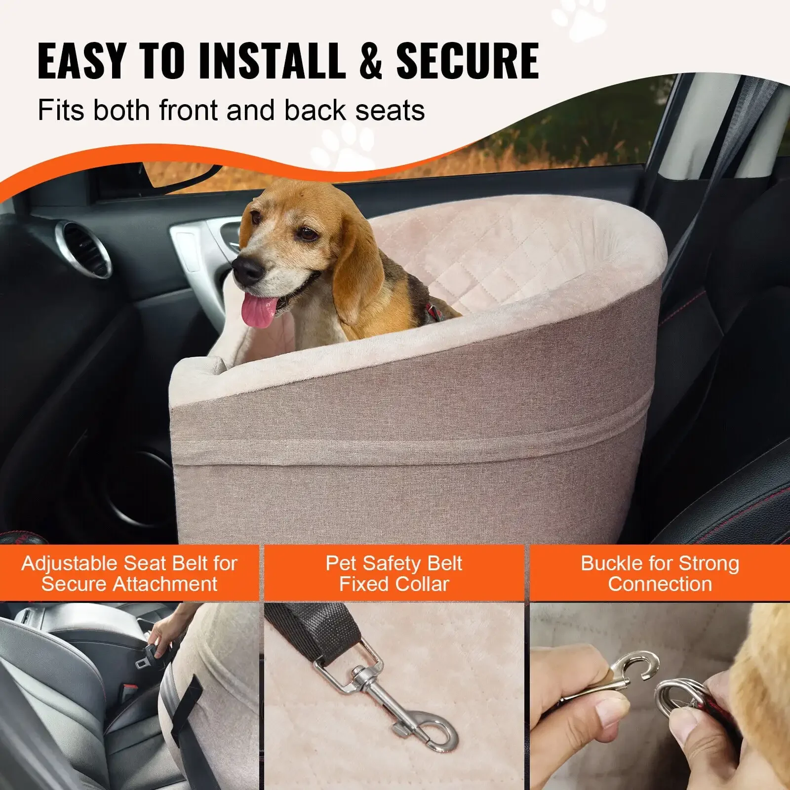 Elevated Dog Car Seat 4