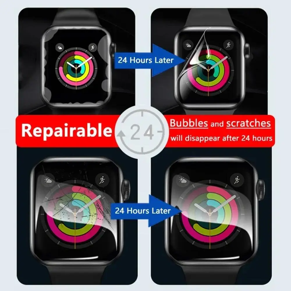 Premium Hydrogel Film Screen Protector for Smartwatches - Anti-Scratch & Self-Healing TPU