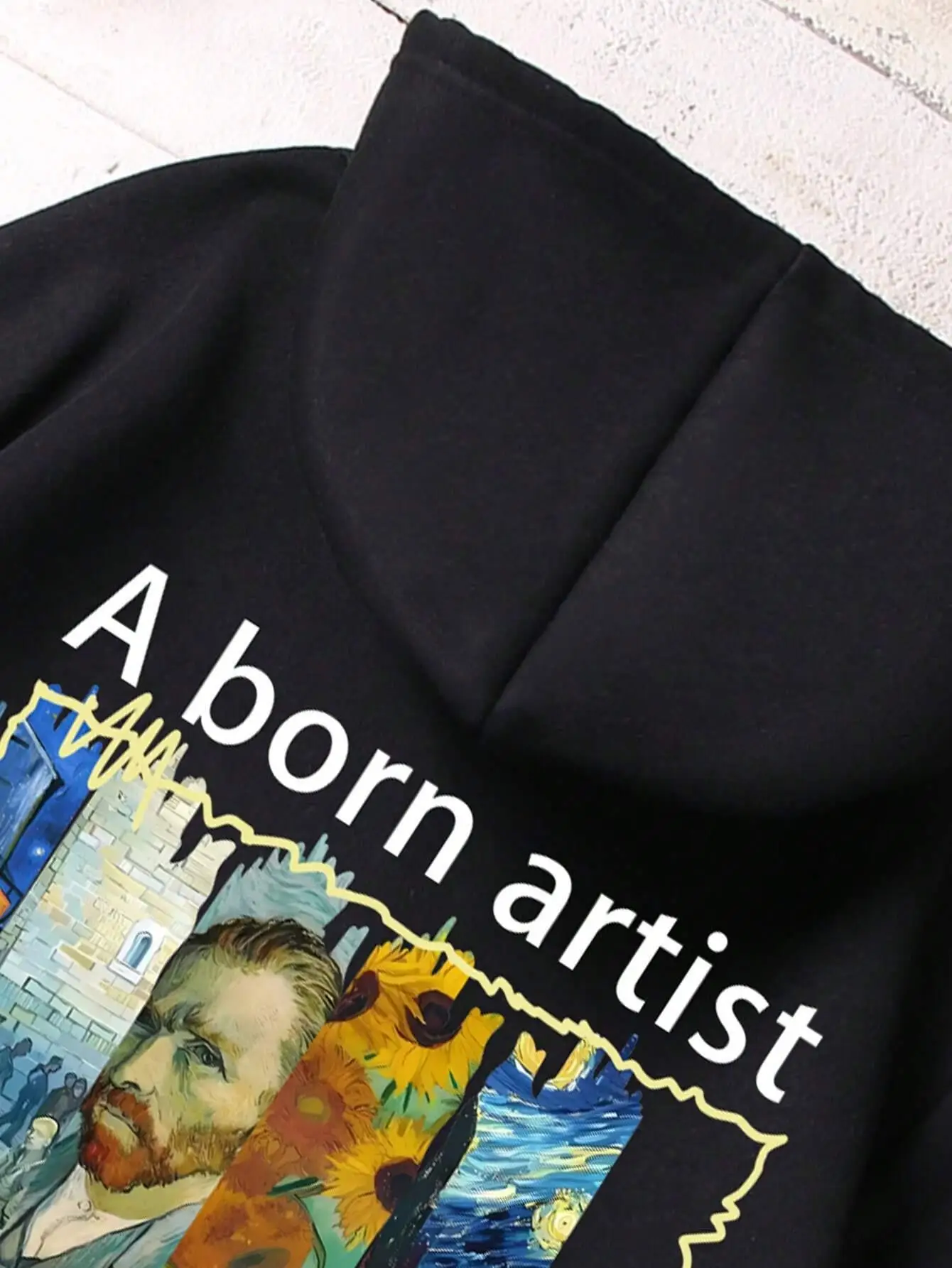 A Born Artist Enhoy The Moment Van Gogh's Works Female Hoody Fashion Casual Hooded S-XXL Autumn Hoodies Warm OversizedClothes