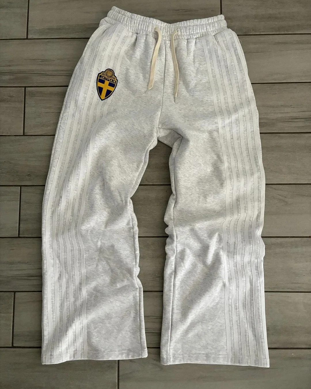 Retro Striped Embroidered Zip Hoody Sweatpants Set Mens Two Piece Set Hip Hop Embroidered Oversized SweatshirtCasual Pants Set 6