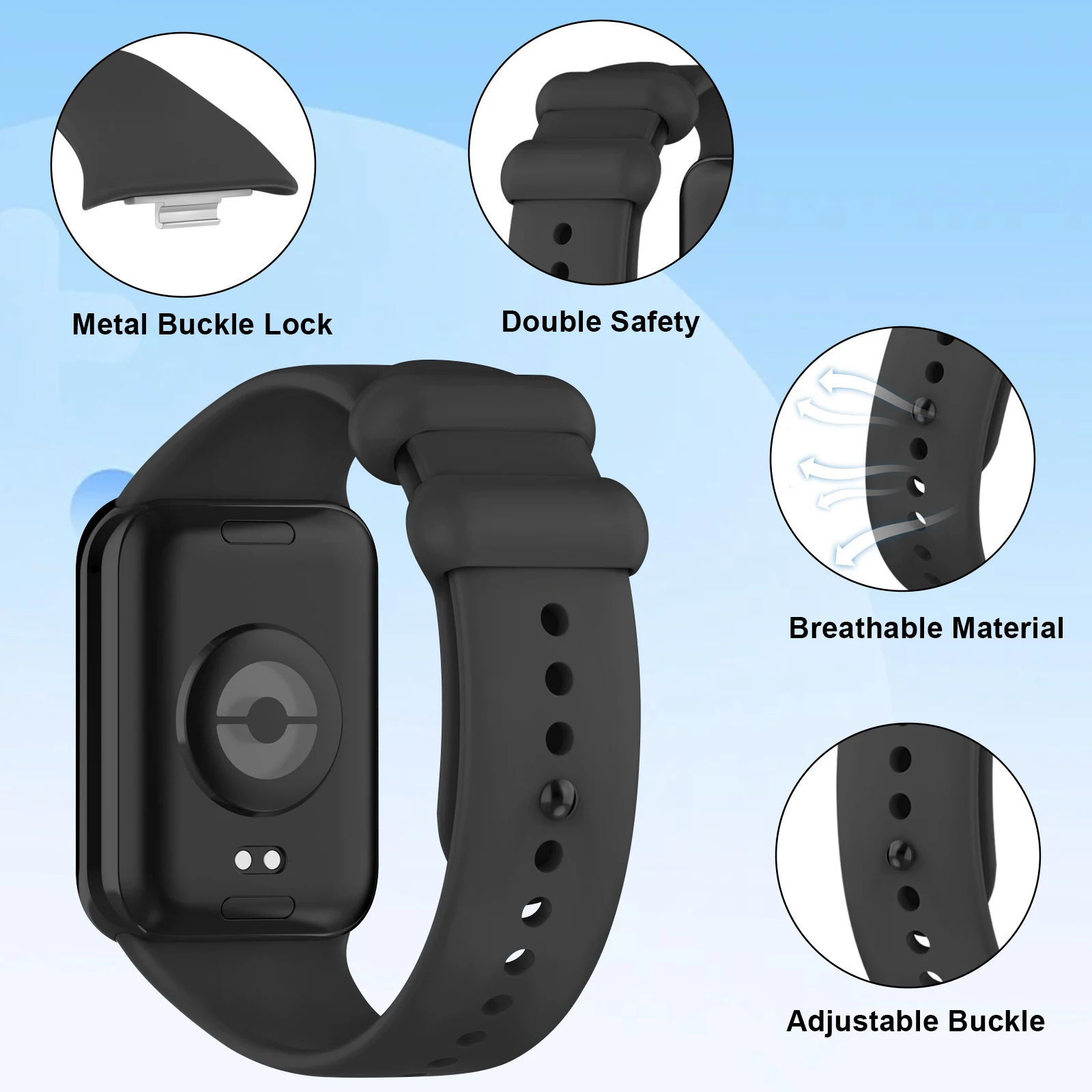 Silicone Replacement Sport Wristband Bracelet Accessories