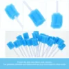 Healifty Bicarbonate Gum 100Pcs Disposable Oral Cares Sponge Tooth Shape Cleaning Swab Mouth Gum 6