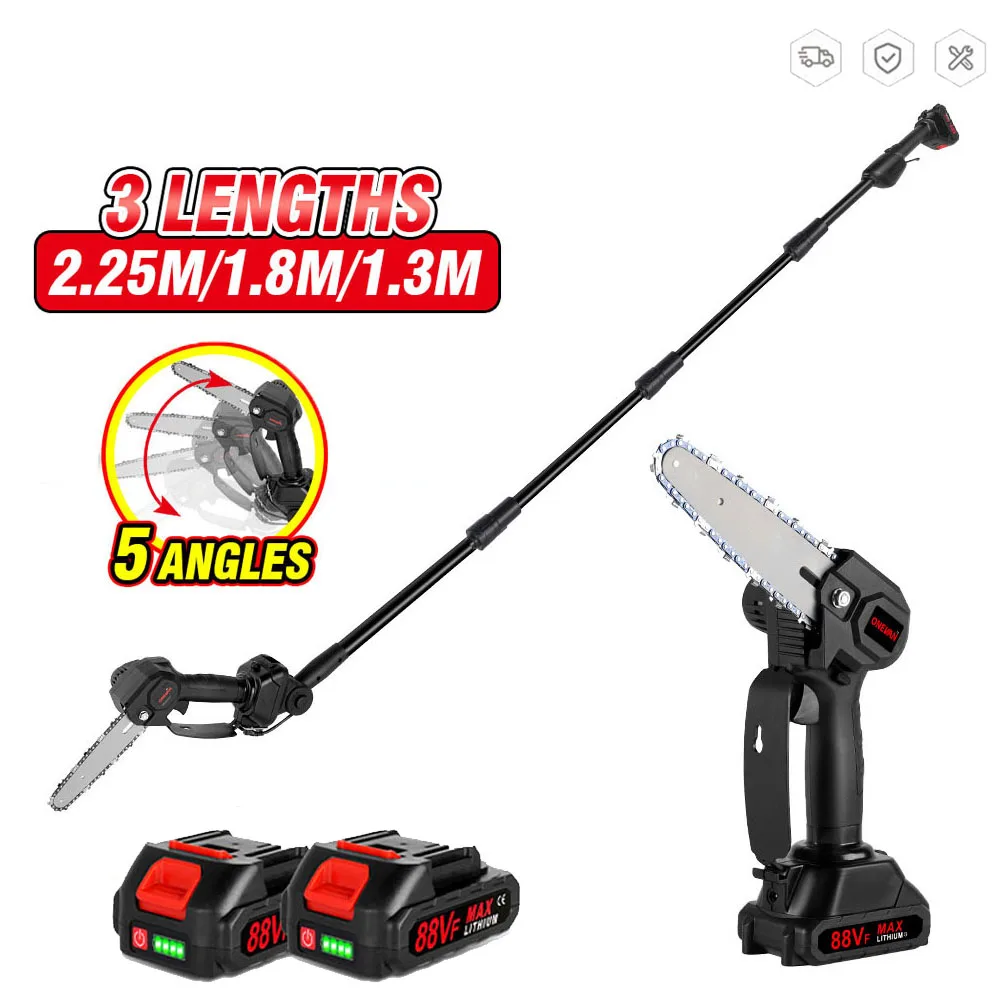 3500W225mCordlessElectricHighBranchSawTelescopingChainsaw