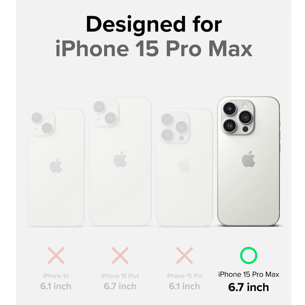 Ringke Fusion-X Compatible with iPhone 15 Pro Max Case 6.7 Inches Soft TPU Frame Transparent Hard PC Back Hybrid Cover