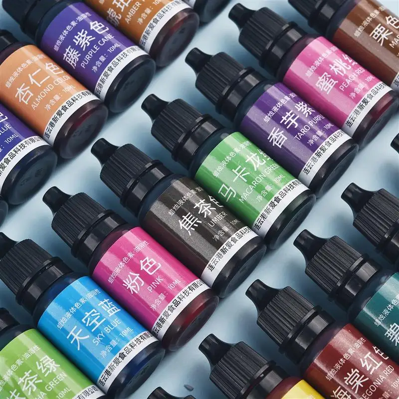 Candle Dyes Pigment Soap Dye Pigments 24 Color 10ml Candle Soap Pigment Liquid Colorant Resin Coloring Dye for DIY Candle Soap Epoxy Resin Mold Craft Making Pigments