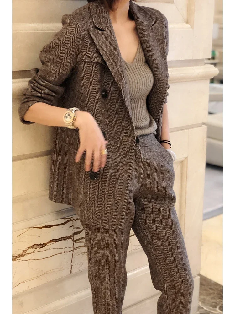 Women Suits Pants Sets Two Piece