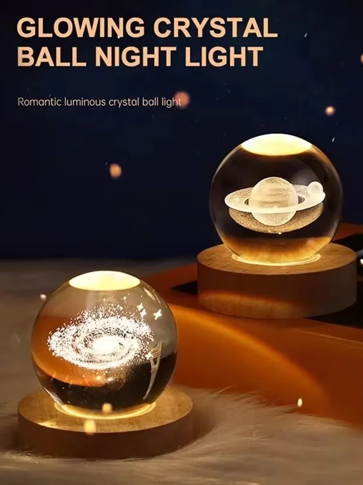 Luminous Crystal Ball LED Night Light Style 1