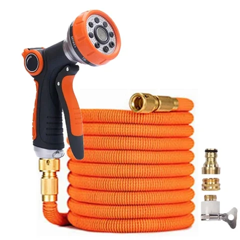 

Watering Irrigation Plastic Pipe High Pressure Garden Hose Water Gun Set Magic Hose Expandable Car Wash Spray Gun Cleaning Tools