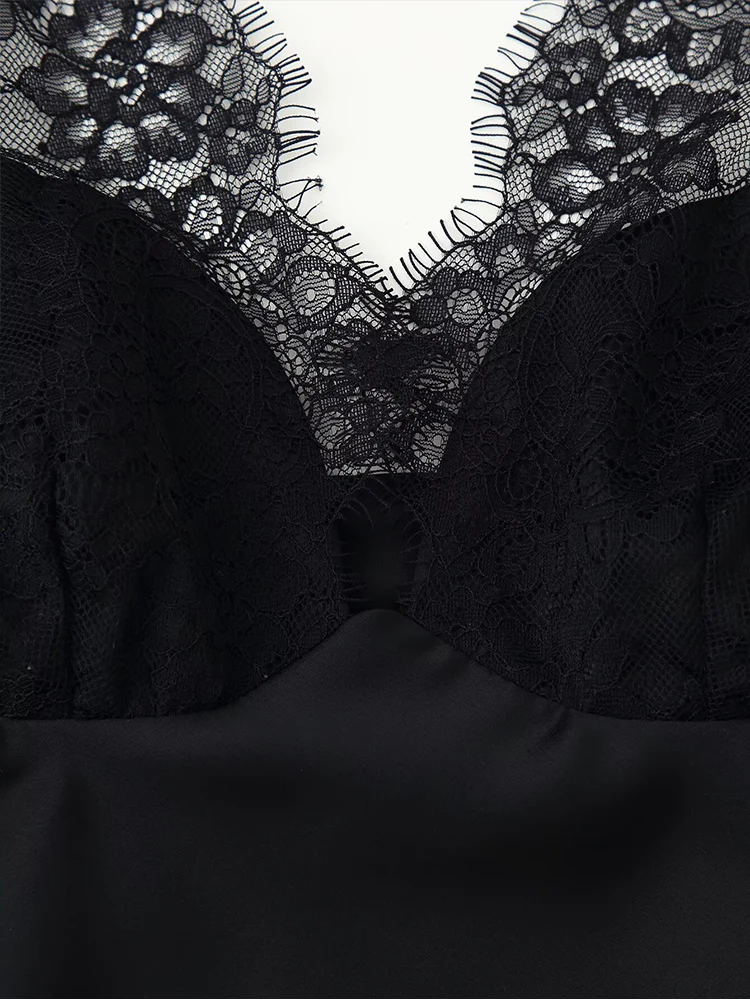 Women's Elegant Camisoles Sexy Splice Lace Sleeveless Sling Top Fashion Slimming Vintage Tank Top 2026 New Lady Street Wear