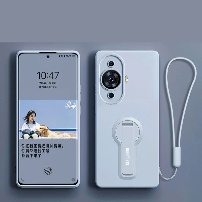 Silicone Phone Case with Camera Protection and Holder - Soft Cover