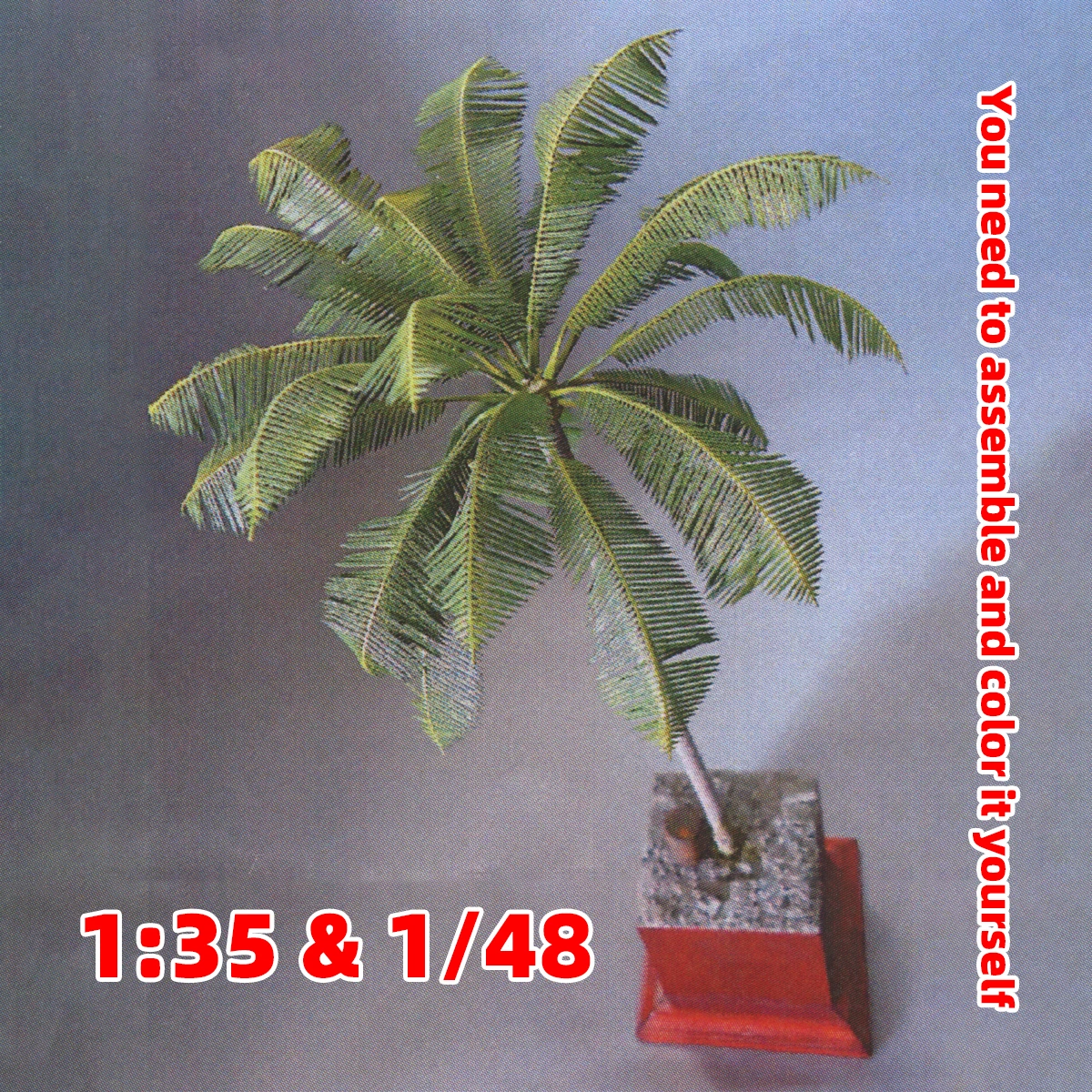 스케일 모델 키트 건축용 식물 잎 코코스 누시페라 나무 모래 테이블 디오라마 모델 1/32 1:35 1/48