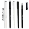 2/4/6Pcs Gel Pen with Ultra-Fine Refill 0.2mm Black White Pen Black Ink Writing Smooth School Office Writing Stationery 6